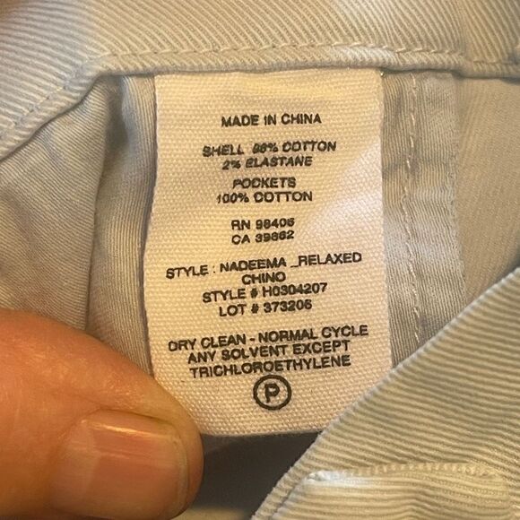 Theory Nadeem’s Cropped Wide Leg Chino Pants - Picture 9 of 9